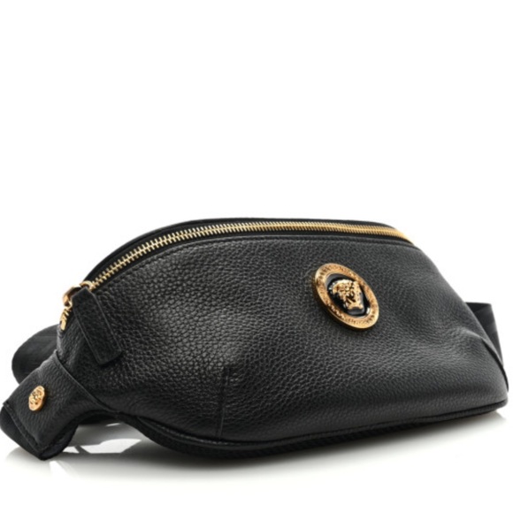 VERSACE Grained Calfskin Vanitas Medea Belt Bag Black (UNISEX) - Picture 15 of 16